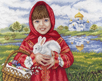 Набор для вышивания МП СТУДИЯ арт.НВ-623 Пасхальный кролик 22х29 см