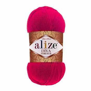 Пряжа для вязания Ализе Diva Stretch (92% микроакрил, 8% РВТ) 5х100г/400м цв.396 мак