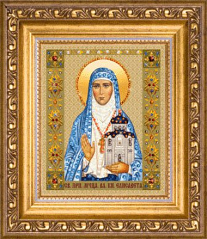 Набор ЧМ арт. КС-186 для изготовления картины со стразами Икона святой мученицы Елизаветы 9,5x11,5 см