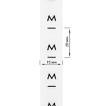 Размерники силикон M прозрачный 15х20 мм TBY в рул. 300 шт