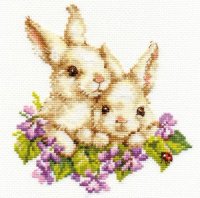 Набор для вышивания АЛИСА арт.1-11 Крольчата 15х16 см