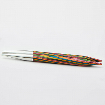 20403 Knit Pro Спицы съемные для вязания Symfonie 4мм для длины тросика 28-126см, дерево, многоцветный, 2шт