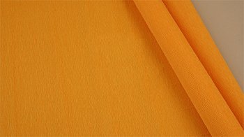 Бумага гофрированная Италия 50см х 2,5м 140г/м² цв.976 св.оранжевый