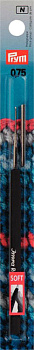 175624 PRYM Крючок для вязания стальной с защитным колпачком цв. серебристый/коричневый №0,75