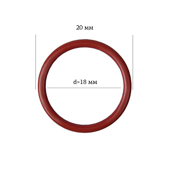 Кольцо для бюстгальтера Ø17,8мм металл ARTA.F.2976 цв.101 темно-красный, уп.50шт