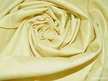 Ткань сатин гл/крашеный, 120 г/м², 100% хлопок, шир.220см, цв.12-0720 неж.желтый рул.60м