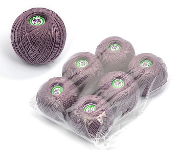 Набор ниток Ирис для вязания Сушеная лаванда (100% хлопок) 6х25г/150м, С-Пб