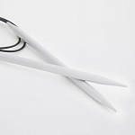 45348 Knit Pro Спицы круговые для вязания Basix Aluminum 5,5мм/100см, алюминий, серебристый