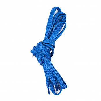 Шнурки плоские 10-12мм турецкое плетение дл.100см цв. синий (25 компл)