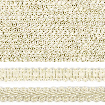 Тесьма Шанель плетеная TBY шир.12мм 0384-0018 цв.02 молочный уп.9м