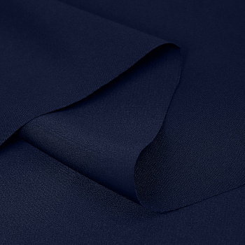 Ткань шелк Армани 120г/м² 97% ПЭ 3% Спандекс шир.150см арт.TBYArm-142 цв.142 т.синий рул.25м