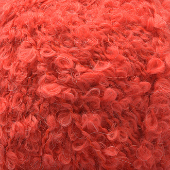 Пряжа для вязания ПЕХ Буклированная (30% мохер, 20% тонкая шерсть, 50% акрил) 5х200г/220м цв.088 красный мак