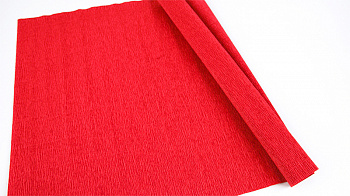 Бумага гофрированная Италия 50см х 2,5м 140г/м² цв.983 т.красный
