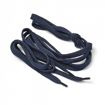 Шнурки плоские 9 мм 7с859 длина 100 см, компл.2шт, цв.т.синий