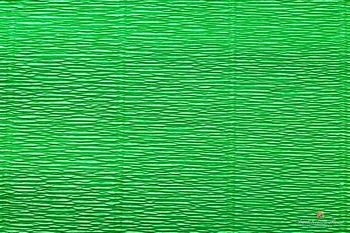 Бумага гофрированная Италия 50см х 2,5м 140г/м² цв.963 зеленая