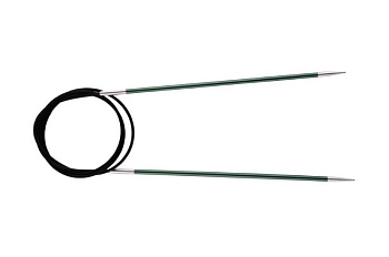 47205 Knit Pro Спицы круговые для вязания Zing 3мм/150см, алюминий, нефтритовый