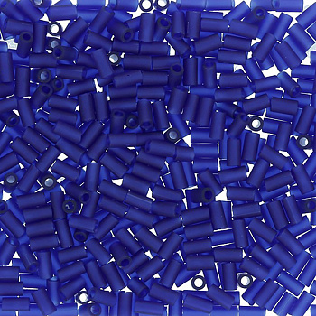 Бисер Япония TOHO BUGLE №2  3 мм 5 х 5 г №0008DF синий/матовый