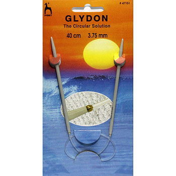 47151 PONY GLYDON Спицы круговые для вязания 3,75 мм/40 см, пластик