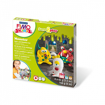 FIMO kids farm&play Монстр, состоящий из 4-ти блоков по 42г, арт.8034 11 LZ