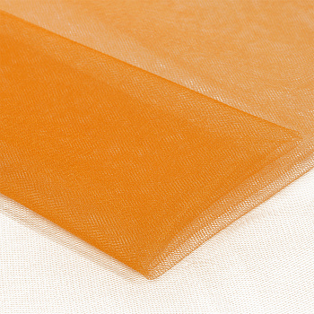 Фатин Кристалл средней жесткости блестящий арт.K.TRM шир.300см, 100% полиэстер цв. 59 К уп.50м - оранжевый неон