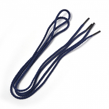 Шнурки круглые 3,5 мм 1с35 длина 60 см, компл.2шт, цв.синий