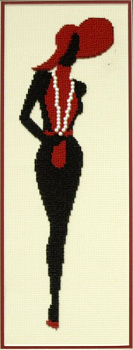 Набор для частичного вышивания бисером ИМПЕРИЯ БИСЕРА арт.ИБ-130 Мадам Шарнель 13х36 см
