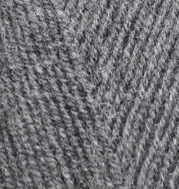 Пряжа для вязания Ализе LanaGold Fine (49% шерсть, 51% акрил) 5х100г/390м цв.182 средне-серый меланж