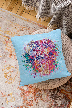 Набор-подушка для вышивания мулине АБРИС АРТ арт. AHP-001 Слон 30х30 см