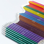 47013 Knit Pro Спицы чулочные для вязания Zing 6мм/15см, алюминий, фиолетовый бархат, 5шт