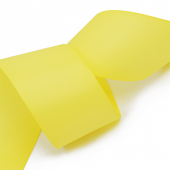 Лента Ideal репсовая в рубчик шир.50мм цв. 640 желтый уп.27,4м