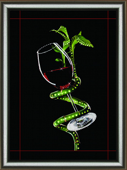 Набор ЧМ арт. КС-1059 для изготовления картины со стразами Crystal Art Любовный напиток 30,3x42 см