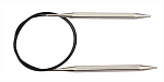12154 Knit Pro Спицы круговые для вязания Nova cubics 3,25мм/40см, никелированная латунь, серебристый