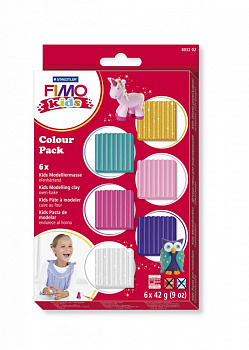 FIMO kids комплект материалов Гирли, состоящий из 6-ти блоков по 42г, арт.8032 02