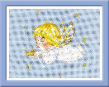 Набор для вышивания РИОЛИС арт.1135 Ангелочек с сердцем 18х15 см