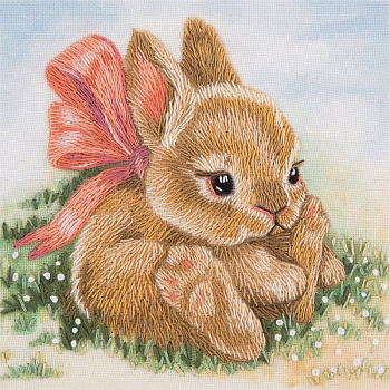 Набор для вышивания PANNA Живая картина арт. JK-2098 Крольчонок 9х9 см
