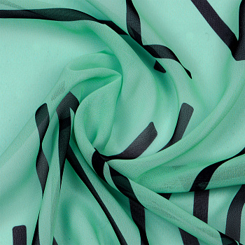 Ткань Шифон-шелк 50 г/м² 100% пэ шир.150 см арт.T.0316.06 цв.зеленый рул.35м