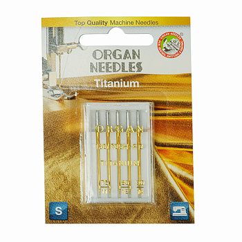 Иглы для бытовых швейных машин ORGAN титаниум №75-90 для БШМ уп.5 игл