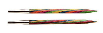 20422 Knit Pro Спицы съемные для вязания Symfonie 3,5мм для длины тросика 20см, дерево, многоцветный, 2шт