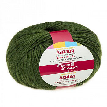 Пряжа для вязания ТРО Азалия (40% шерсть, 60% акрил) 10х100г/270м цв.5014 мулине