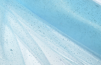 Фатин с глиттером средней жесткости блестящий арт. G.TRM.029 шир.150 см, 100% ПЭ уп.50м цв.29 голубой