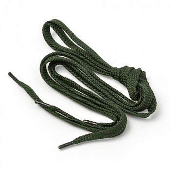 Шнурки плоские 9 мм 7с859 длина 100 см, компл.2шт, цв.т.зеленый