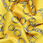 Ткань шелк Армани креп 90 г/м² 97% полиэстер, 3% лайкра шир.148 см арт.T.0565.6 цв.06 желтый рул.25м