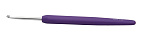 30905 Knit Pro Крючок для вязания с эргономичной ручкой Waves 3мм, алюминий, серебристый/лавр