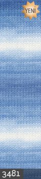 Пряжа для вязания Ализе Sekerim Batik (90% акрил, 10% полиамид) 5х100г/320м цв.3481 секционная