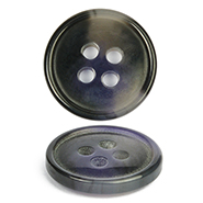 Пуговицы 19538 (1500) цв.098 фиолетовый/черный 24L-15мм, 4 прокола, 100 шт