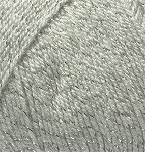 Пряжа для вязания Ализе Sal simli (95% акрил, 5% металлик) 5х100г/460м цв.021 серый