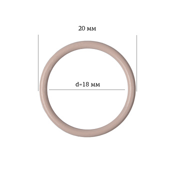 Кольцо для бюстгальтера Ø17,8мм металл ARTA.F.2976 цв.168 серебристый пион, уп.50шт