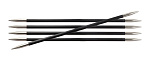 41127 Knit Pro Спицы чулочные для вязания Karbonz 2,75мм/20см, карбон, черный, 5шт