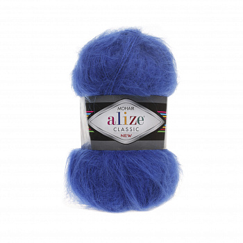 Пряжа для вязания Ализе Mohair classic (25% мохер, 24% шерсть, 51% акрил) 5х100г/200м цв.141 василек