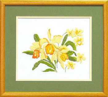 Набор для вышивания ЧАРИВНА МИТЬ арт.ГЛ-015 Орхидеи 20х17 см